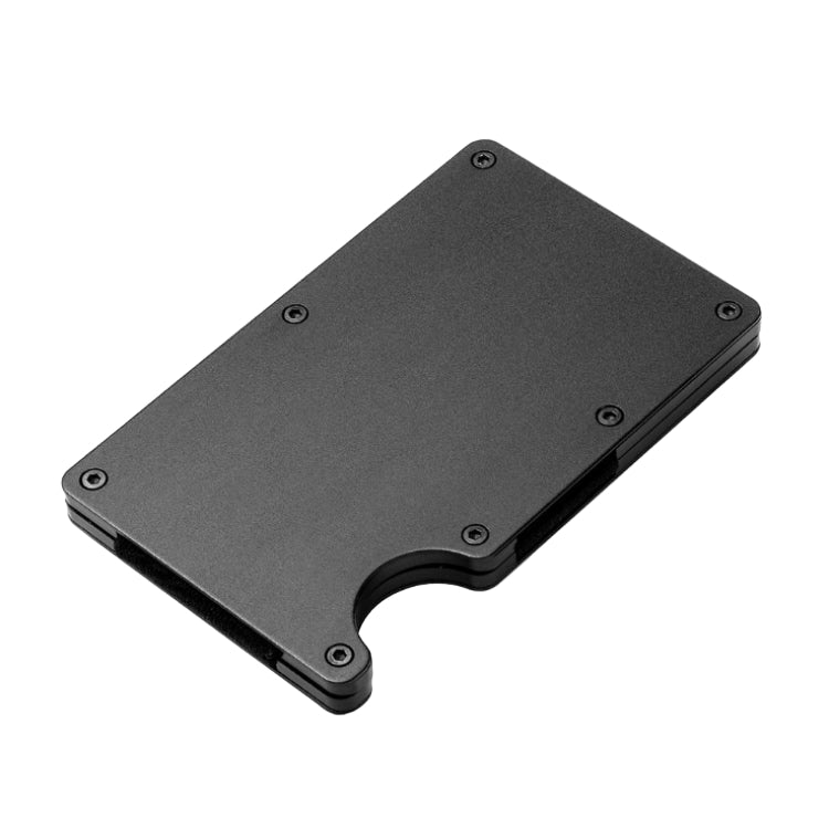 Black metal wallet on a white background