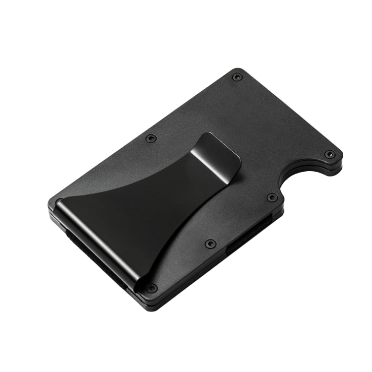 Black metal wallet on a white background